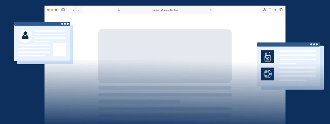 Illustration of the RESAIA digital knowledge portal and governance resources.