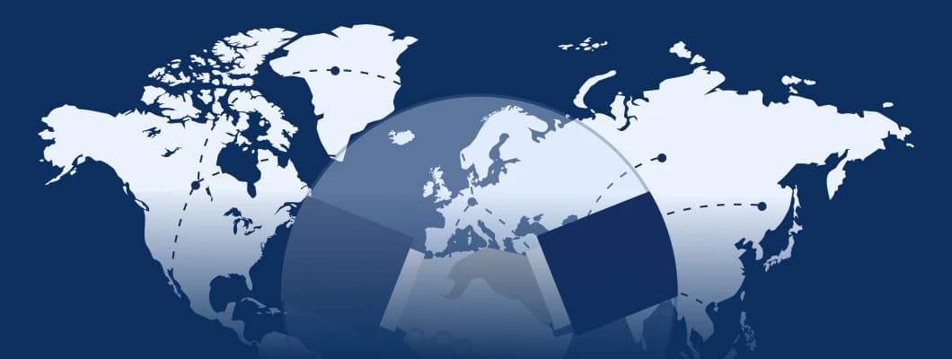 A world map illustrating the international network of RESAIA training partners.