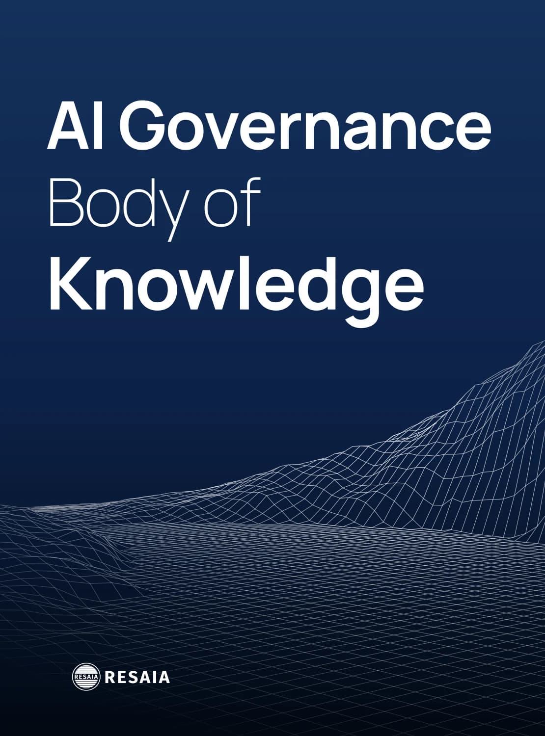 The RESAIA AI Governance Body of Knowledge book cover.